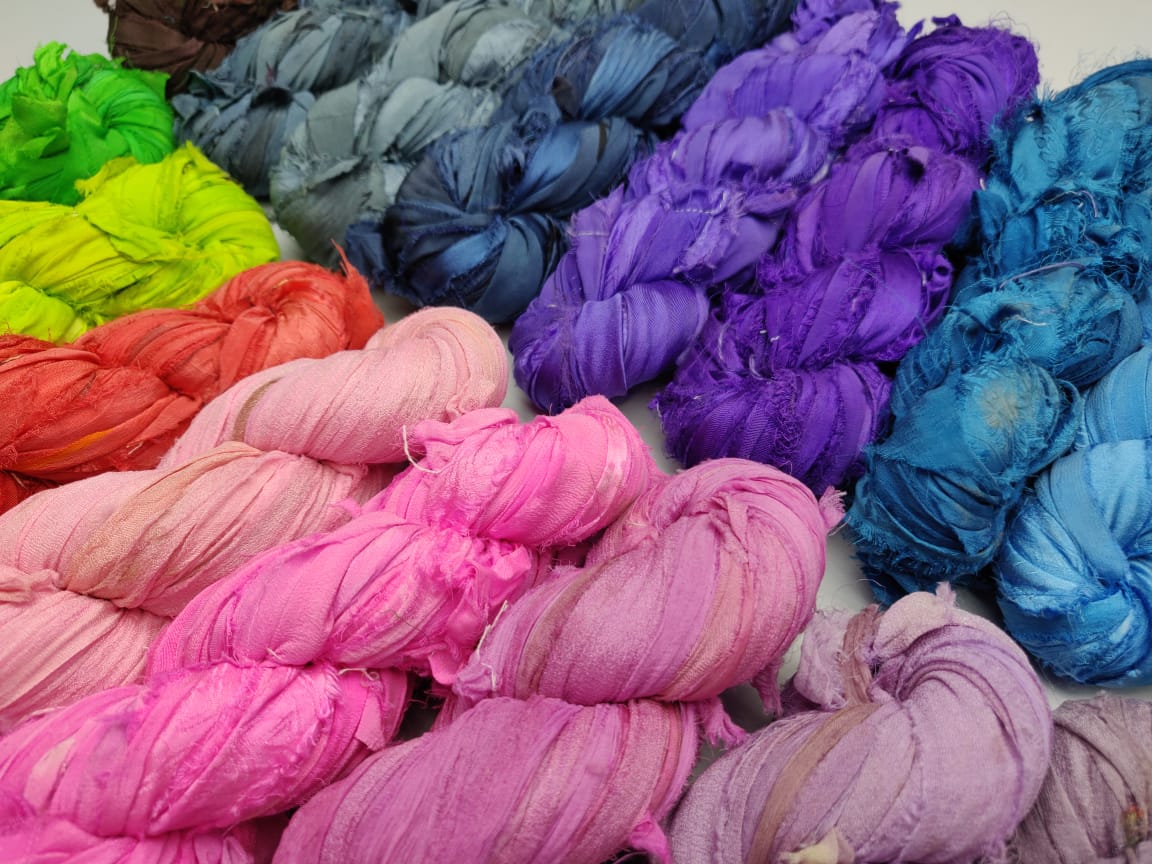 Recycled Sari Silk Ribbon