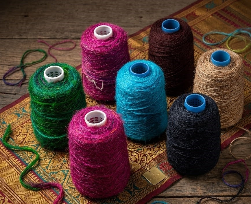 Recycled Sari Silk Yarn