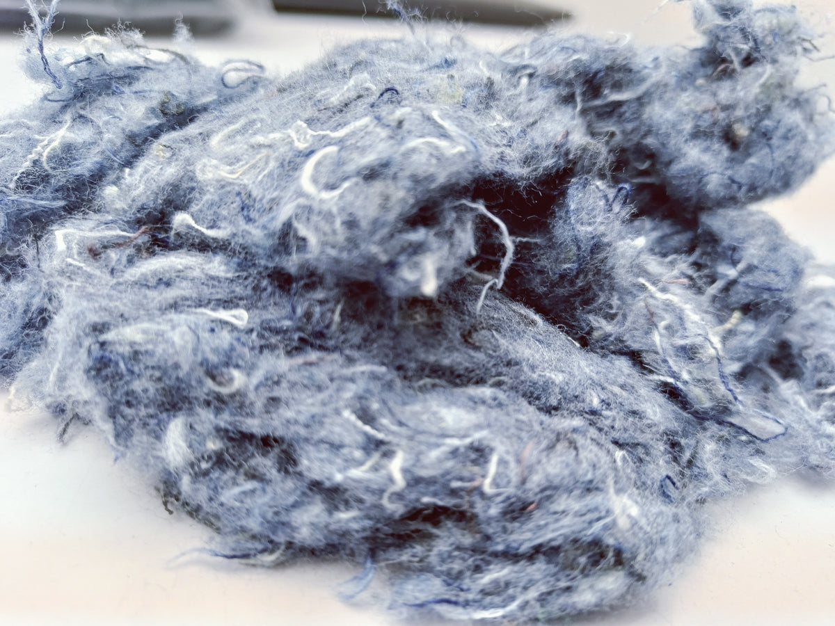 Denim Fiber Cotton Shoddy Reclaimed Cotton Fiber roving Spinning fiber