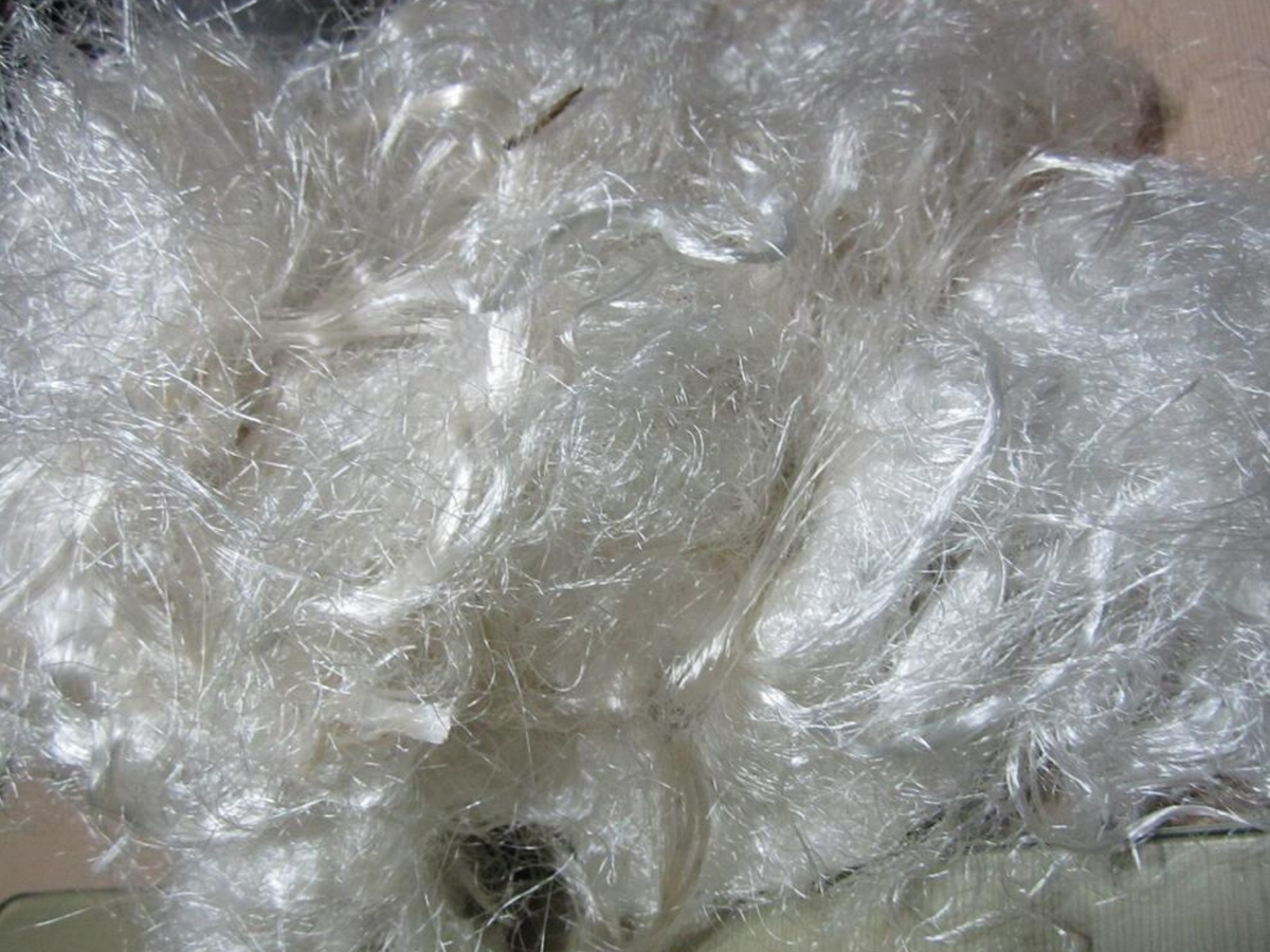 Banana viscose fiber in White, skein on white background - silk-routeindia