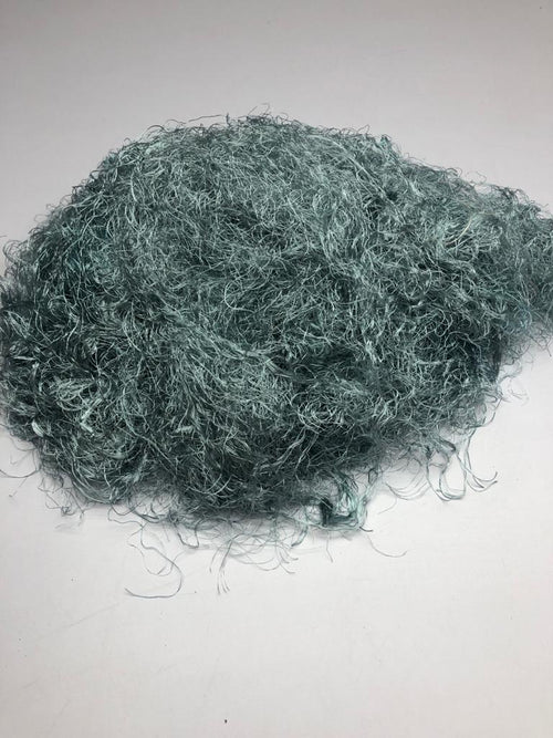 Banana viscose fiber in Grey, close-up of texture - silk-routeindia