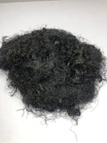 Banana viscose fiber in Black, skein on white background - silk-routeindia