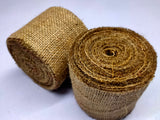 Recycle Burlap Ribbon is not your ordinary fiber. It's rough but you can make things that need to be rough and ready. Made from reclaimed burlap Sheets. This Burlap Ribbon can bear the heat (and the cold) better than some finer fibers. Bring some organic elegance to your next project or gift wrap