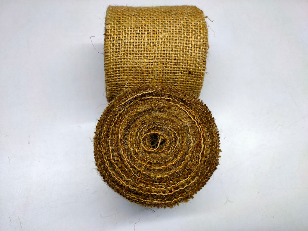 Burlap Ribbon - Recycle Burlap Ribbon - Jute Ribbon - SilkRouteIndia