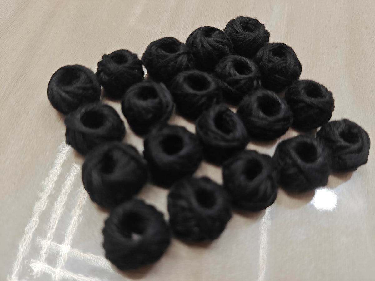 Cotton Thread Beads – Black