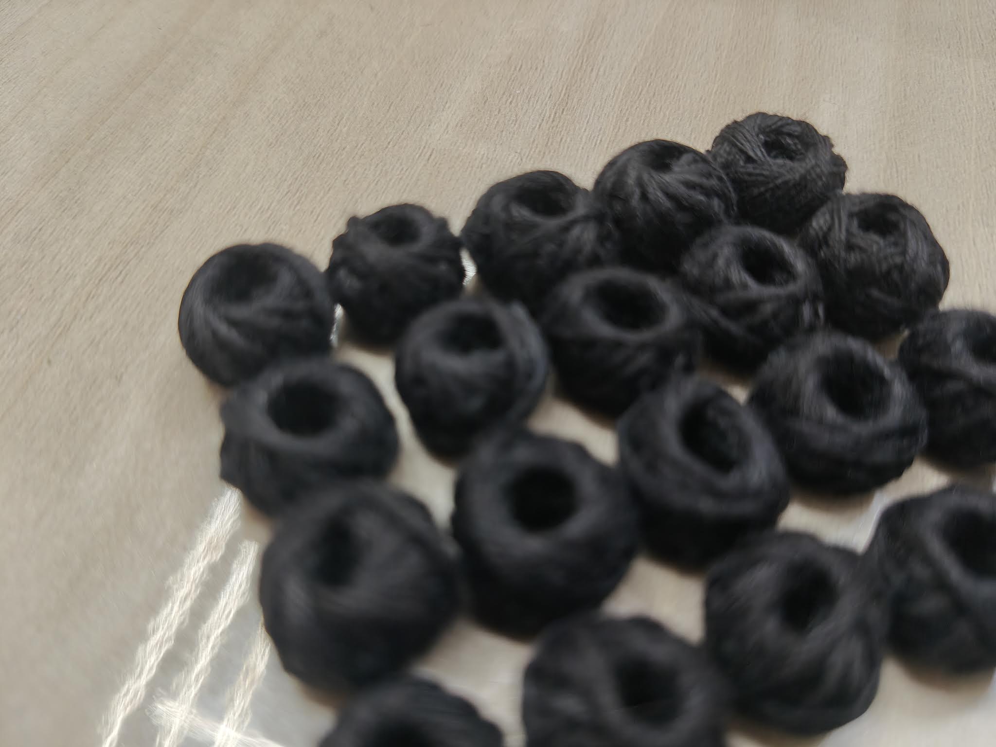 Cotton Thread Beads – Black