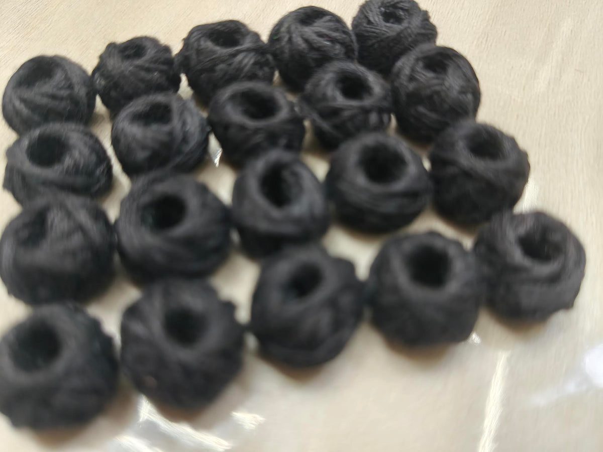 Cotton Thread Beads – Black