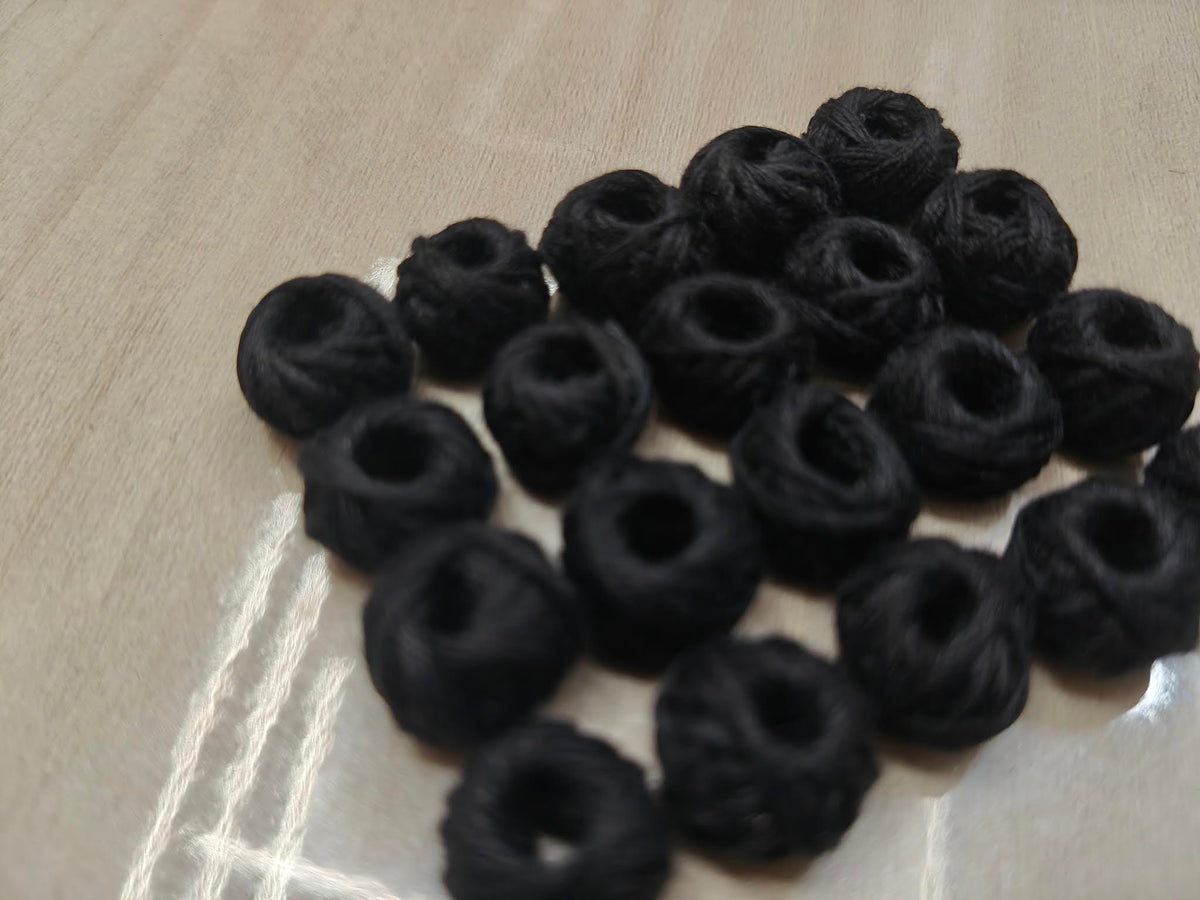 Cotton Thread Beads – Black