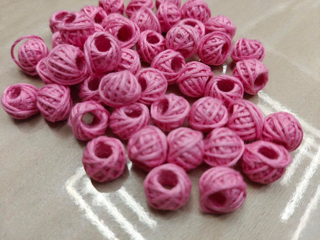 Cotton Thread Beads – Light Pink