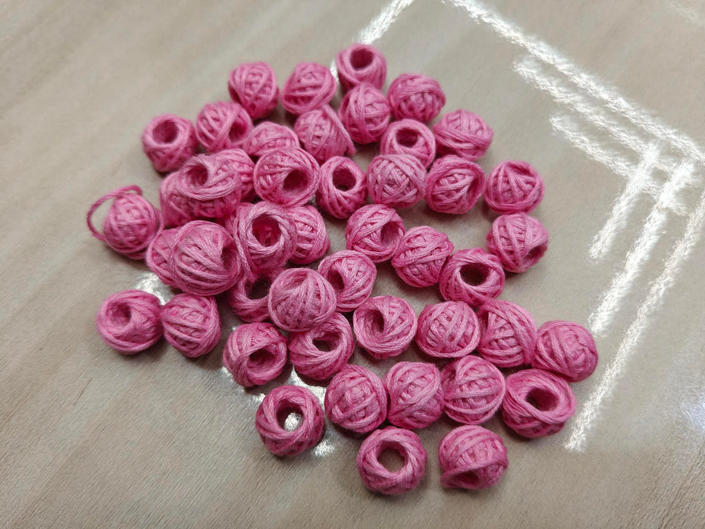 Cotton Thread Beads – Light Pink