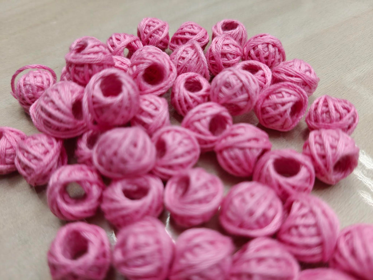 Cotton Thread Beads – Light Pink