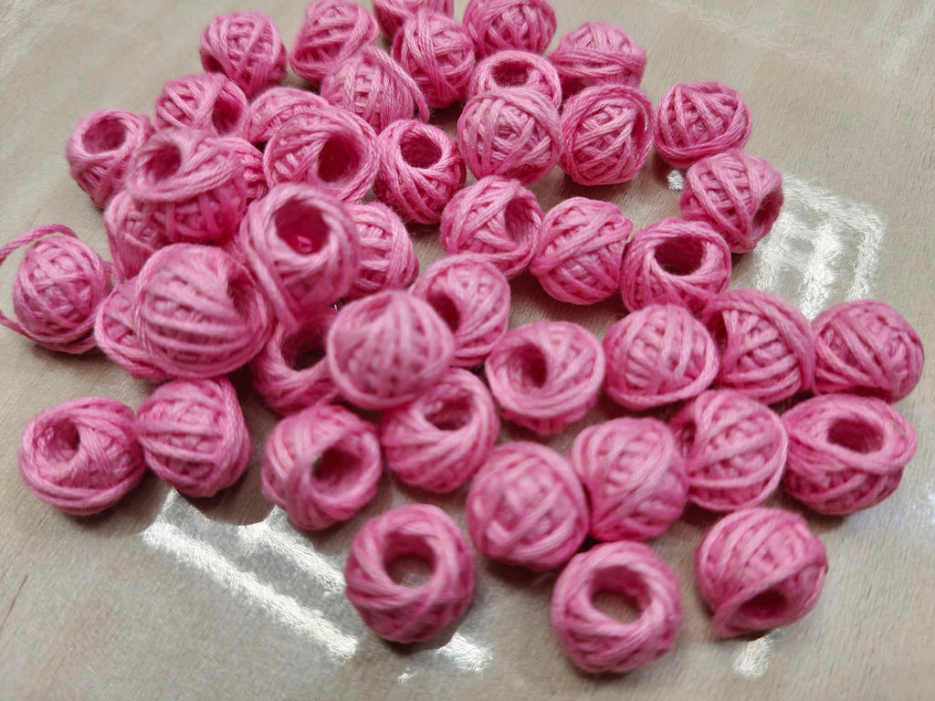 Cotton Thread Beads – Light Pink
