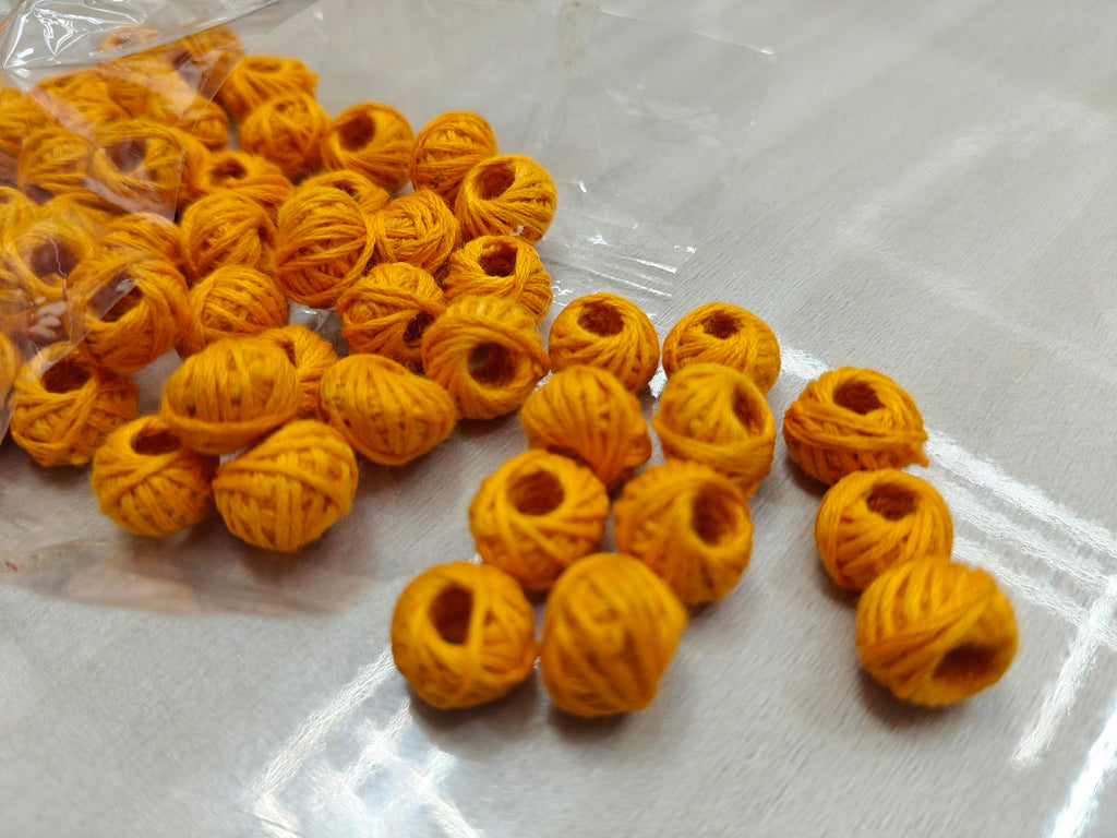 Cotton Thread Beads – Orange