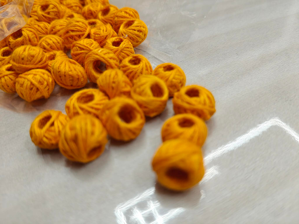 Cotton Thread Beads – Orange
