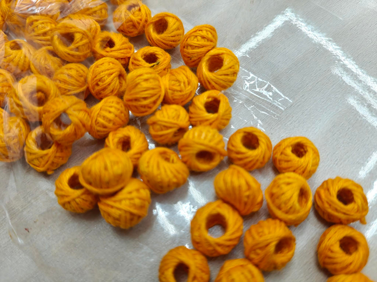 Cotton Thread Beads – Orange