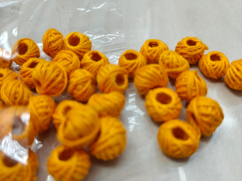Cotton Thread Beads – Orange