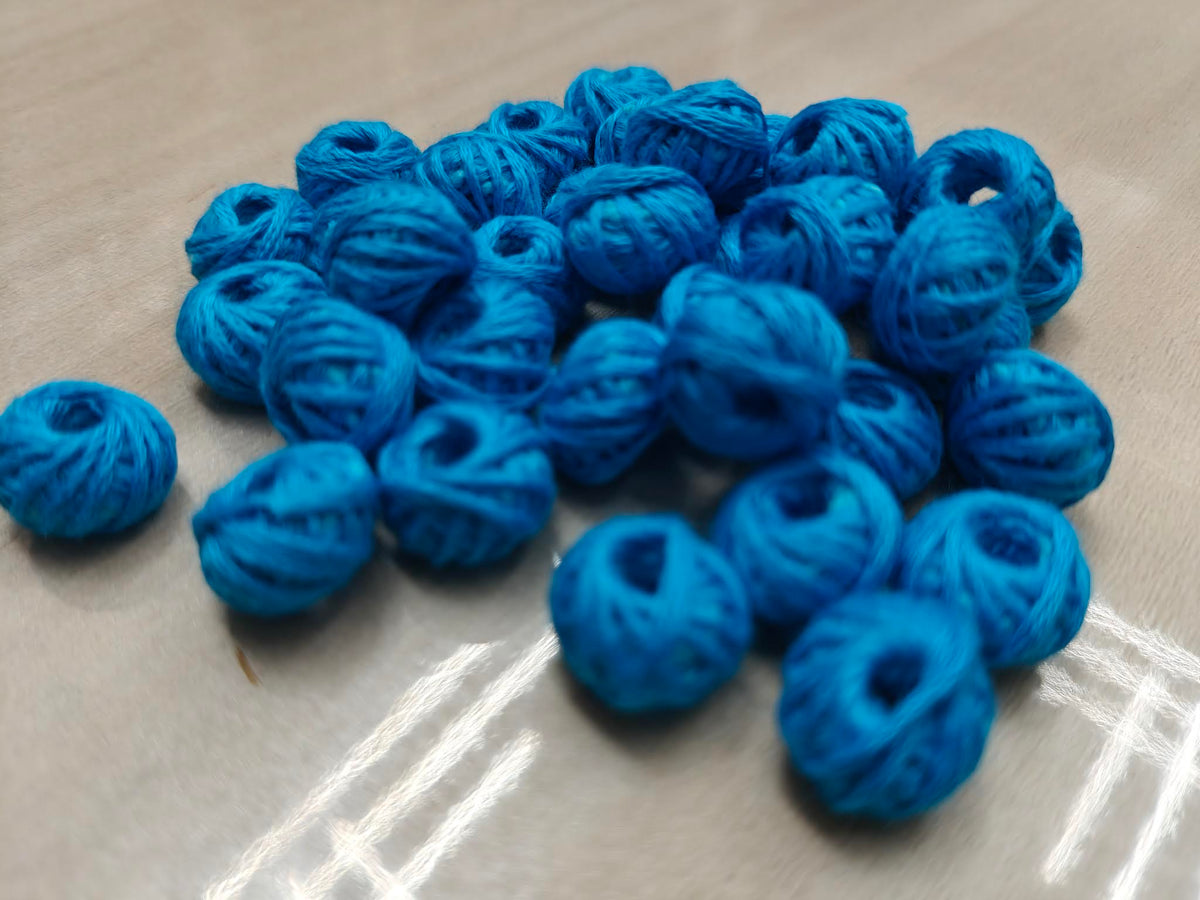 Cotton Thread Beads – Sea Blue