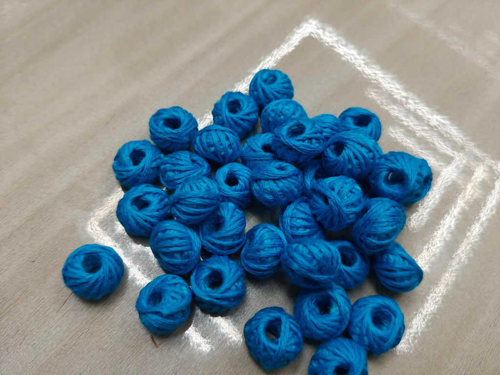 Cotton Thread Beads – Sea Blue