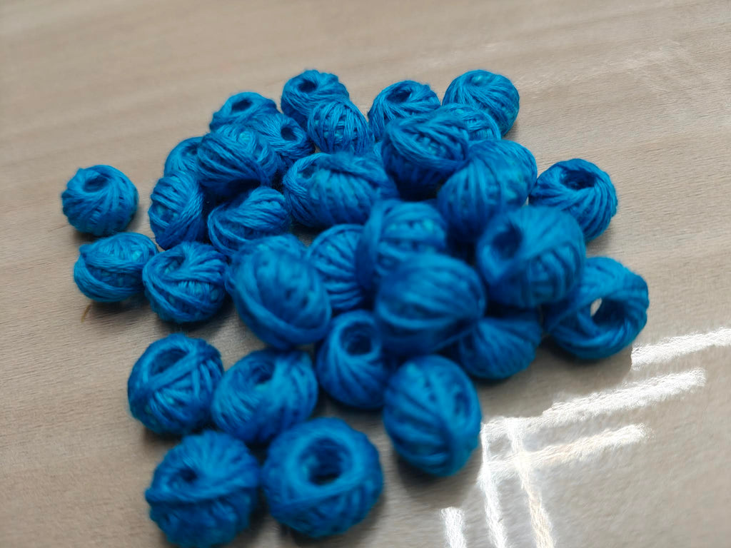 Cotton Thread Beads – Sea Blue
