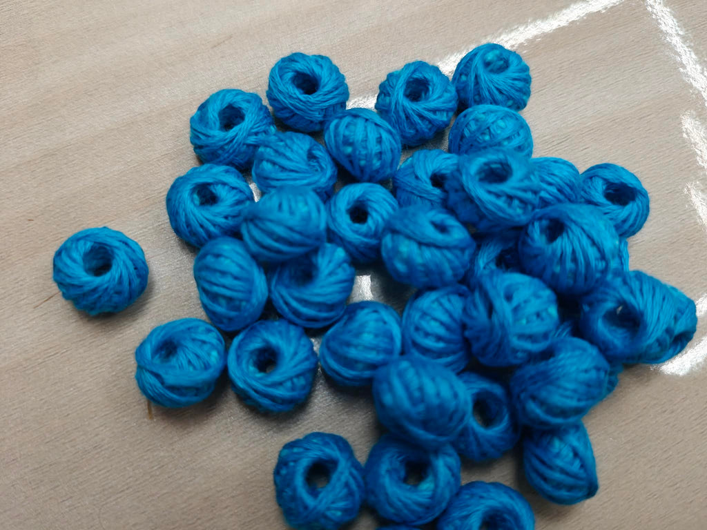 Cotton Thread Beads – Sea Blue