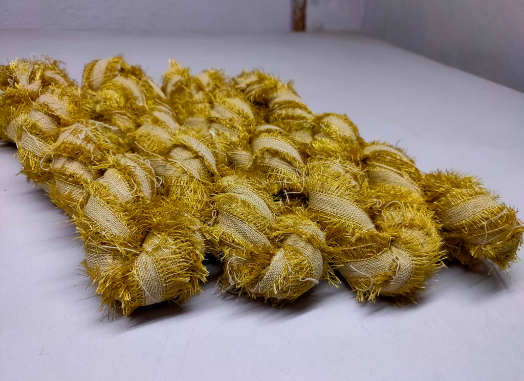 Lurex Metallic Frizz Ribbon - Golden