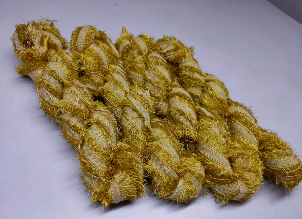 Lurex Metallic Frizz Ribbon - Golden