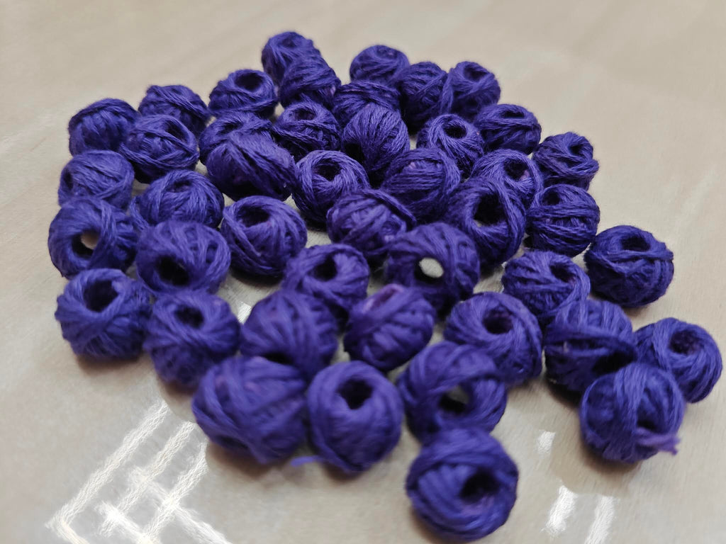 Cotton Thread Beads – Indigo