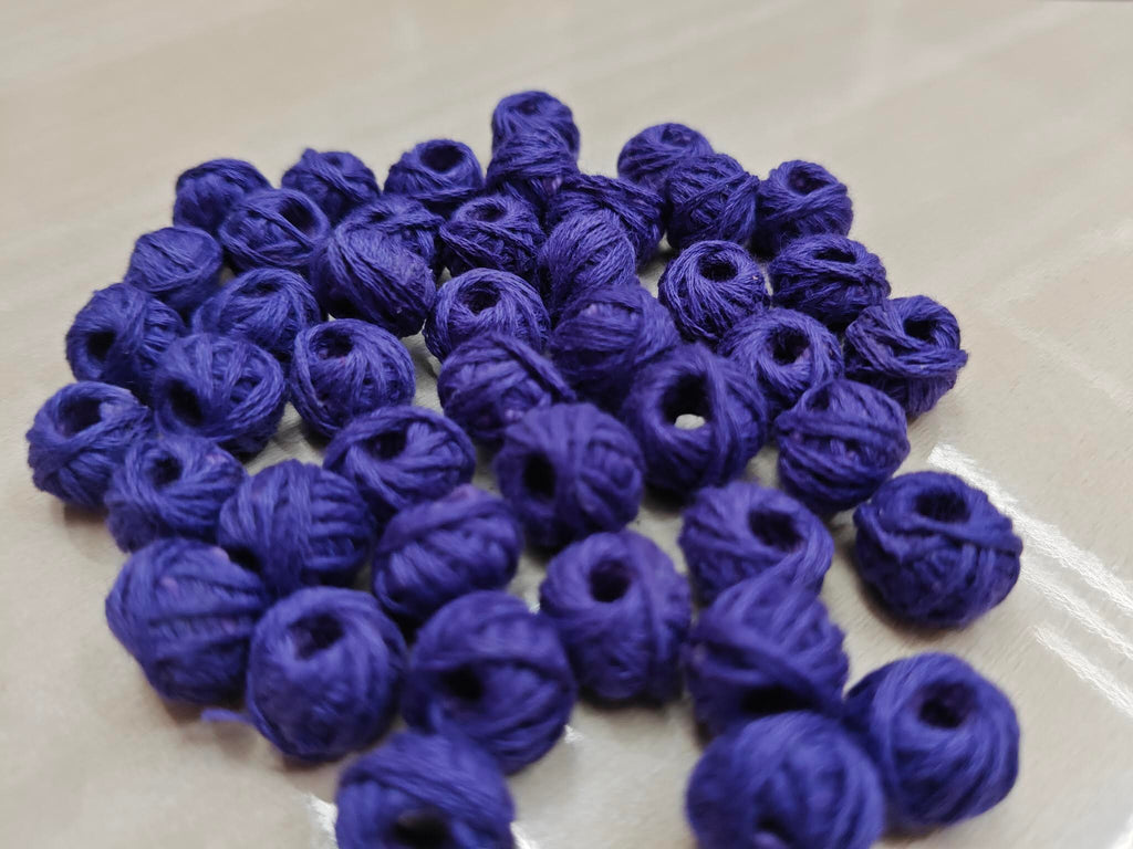 Cotton Thread Beads – Indigo