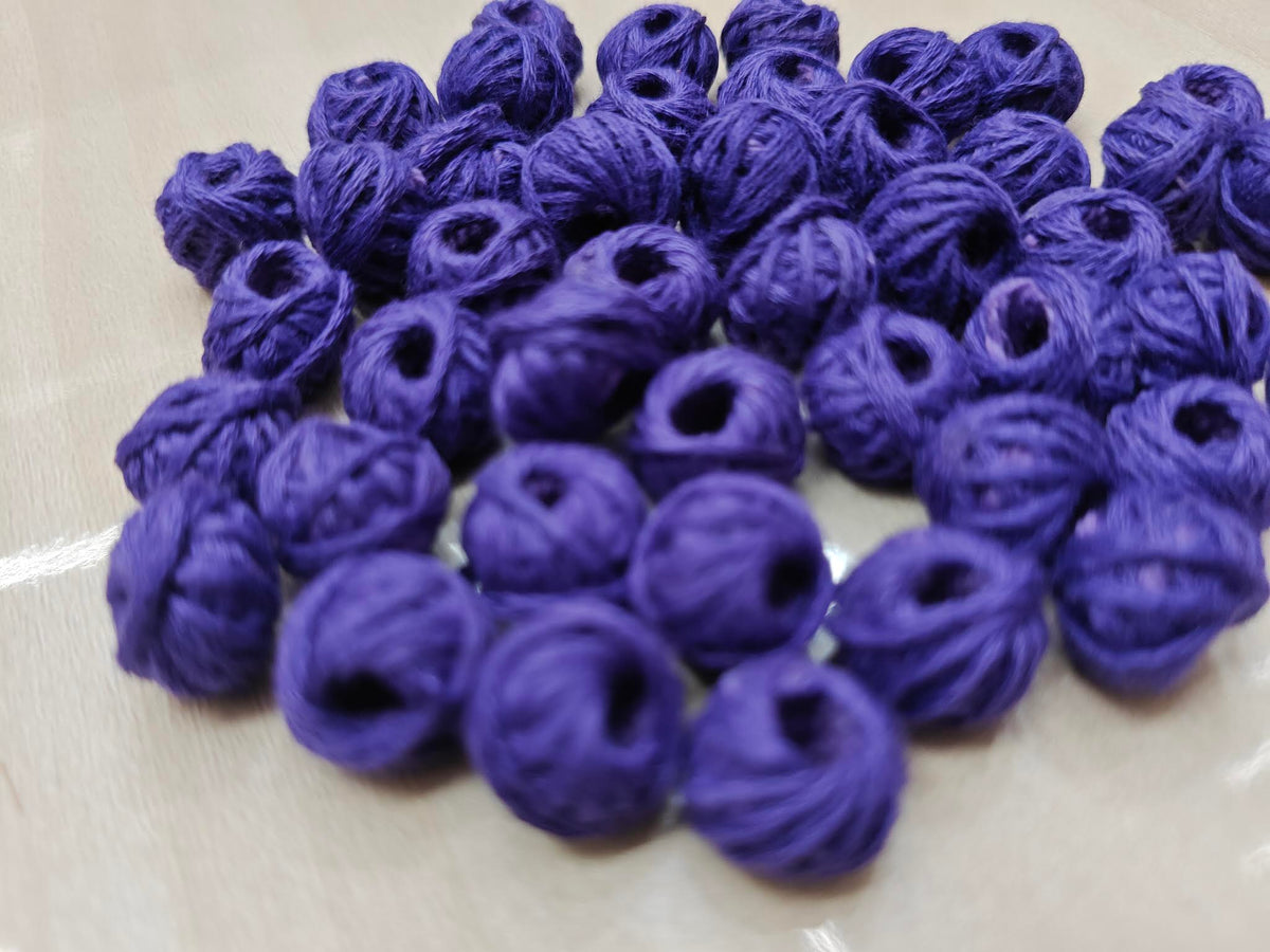 Cotton Thread Beads – Indigo