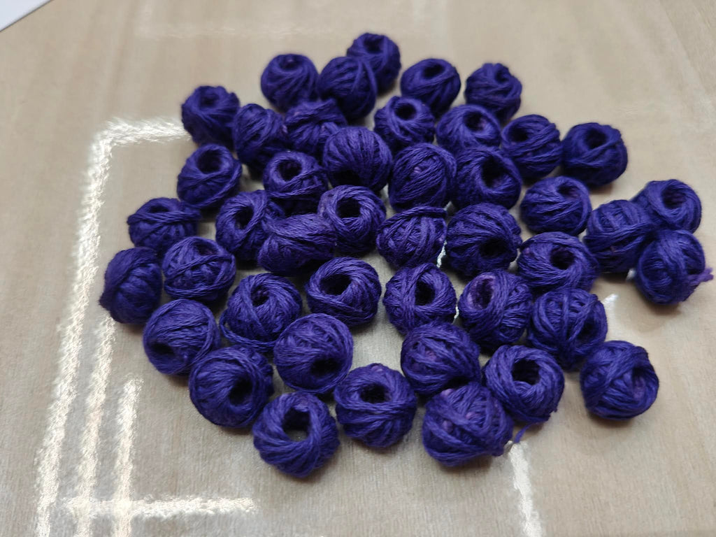 Cotton Thread Beads – Indigo