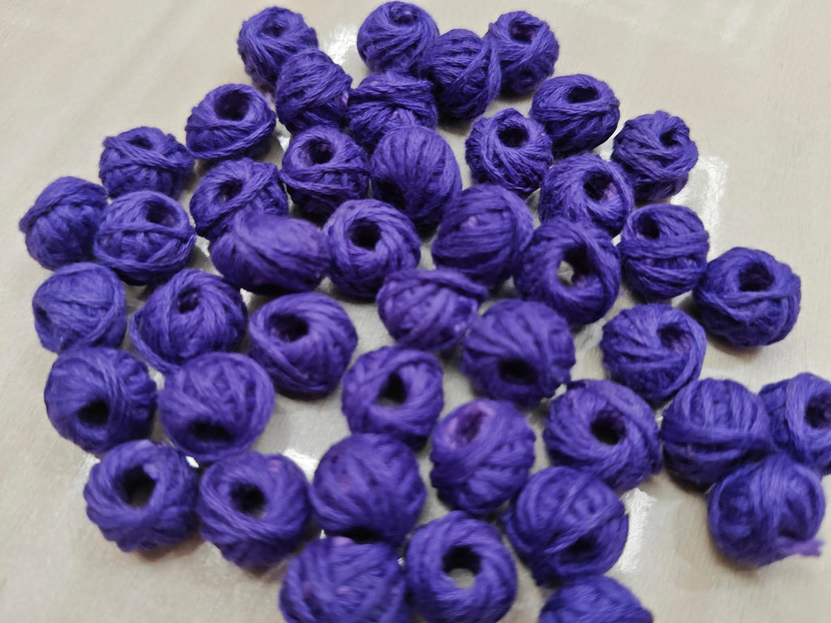 Cotton Thread Beads – Indigo