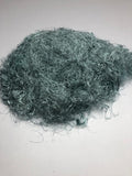 Banana viscose fiber in Grey, skein on white background - silk-routeindia