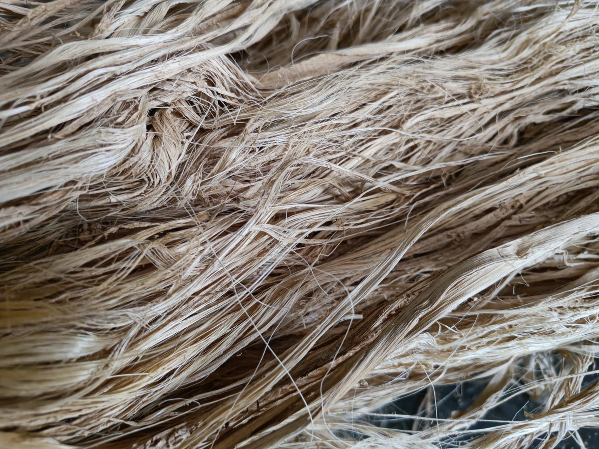 Banana viscose fiber in Natural, fiber detail - silk-routeindia