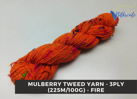 Mulberry Tweed Yarn - Fire