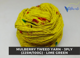 Mulberry Tweed Yarn - Lime Green