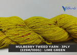 Mulberry Tweed Yarn - Lime Green