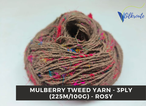 Mulberry Tweed Yarn - Rosy