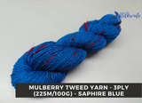 Mulberry Tweed Yarn - Sapphire Blue