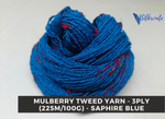 Mulberry Tweed Yarn - Sapphire Blue