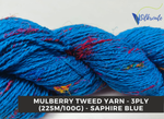 Mulberry Tweed Yarn - Sapphire Blue