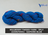 Mulberry Tweed Yarn - Sapphire Blue