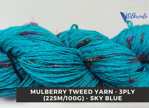 Mulberry Tweed Yarn - Sea Blue