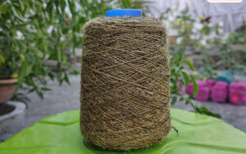 Recycled Sari Silk Yarn Prime Army