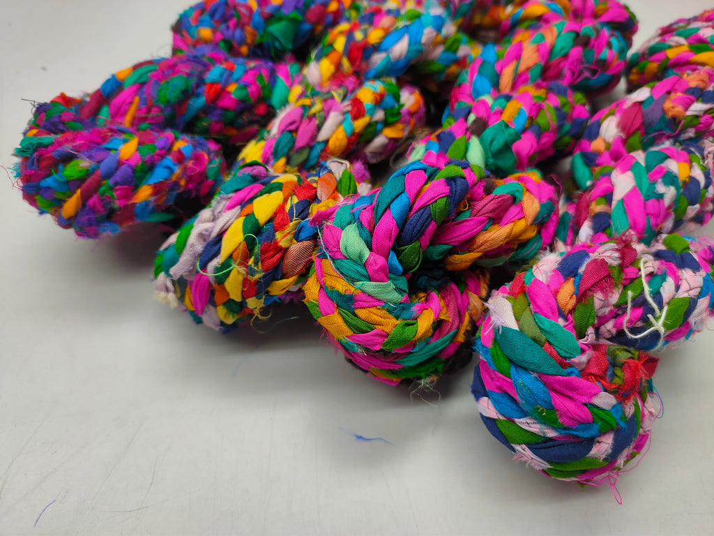 Rastafari Handmade Sari Silk Ribbon Yarn For Inspirational Craft