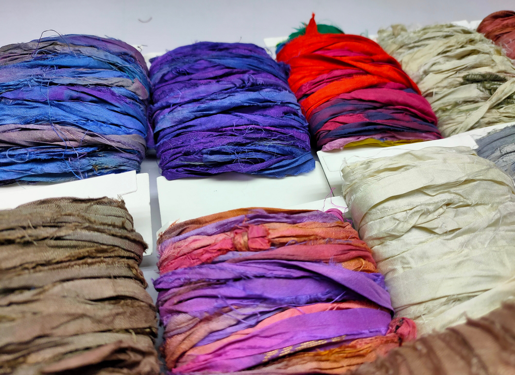 Multicolor Sari Silk Ribbon Yarn at Rs 2000/kilogram in Bengaluru