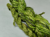 Recycled Ribbon, Twisted Ribbon, Recycled Twisted Ribbon, Recycled Silk Ribbon, Recycled Sari Ribbon, Recycled Sari Twisted Ribbon Lime Green - SilkRouteIndia