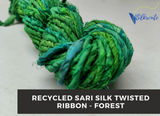 Recycled Sari Silk Twisted Ribbon, Premium Twisted Ribbon, Recycled Ribbon, Recycled Sari Ribbon | Recycled Twisted Ribbon | SilkRouteIndia