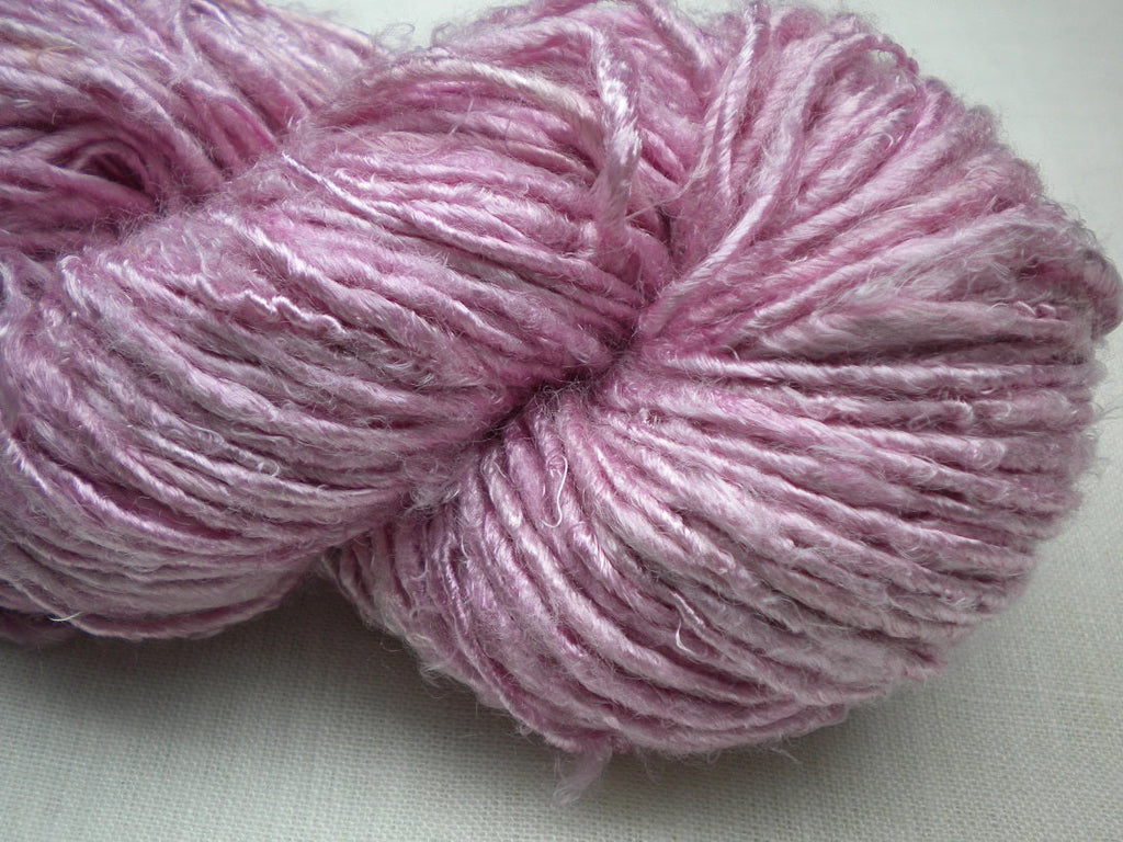 Rose Gold banana fiber yarn 1 - hand-spun yarn for knitting and crochet