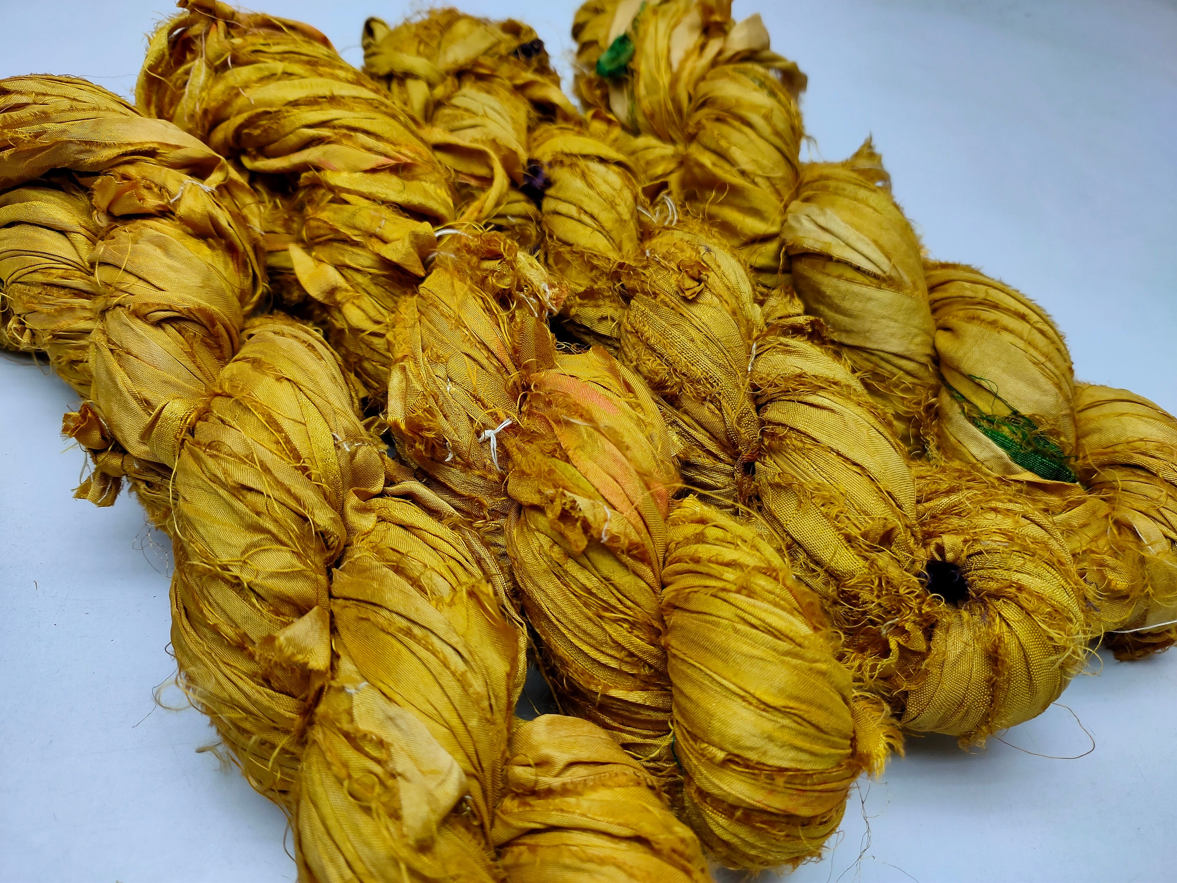 Recycled Sari Silk Ribbon - Recycled Ribbon - Recycled Silk RibbonRecycled Sari SilK yarn, Recycled Sari Silk Ribbon, Recycled Sari yarn, Recycled Silk Ribbon,upcycled ribbon, upcycled yarn, Himalaya Silk Yarn, Recycle Sari silk,	Recycle Silk,	Yarn for Knitting,	Knitting Yarn,	Crochet Yarn,	handcrafted yarn,	recycle sari yarn,	Sari Silk Yarn, reused ribbon, recycled ribbon