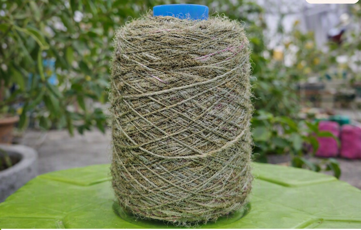 Recycled Sari Silk Yarn Prime Army